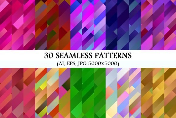 30 Seamless Colorful Patterns: A Versatile Resource for Designers and Creators