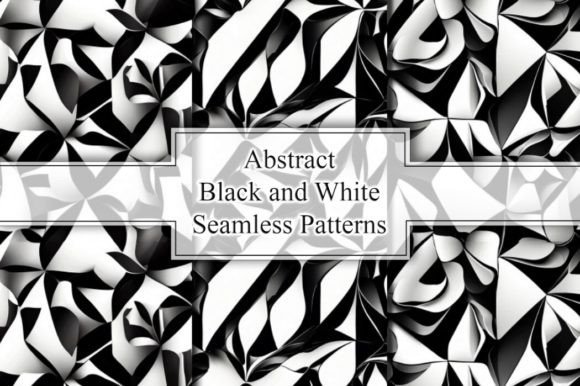 Abstract Black White Seamless Patterns