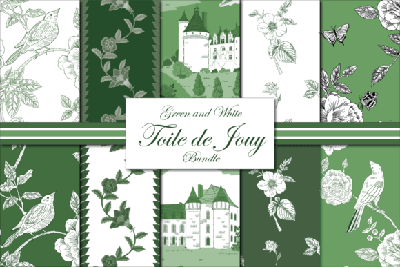 Discover the Beauty of Toile Patterns Green Toile De Jouy