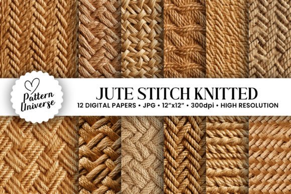 Jute Stitch Knitted Seamless Patterns