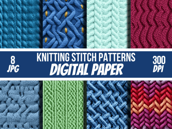 Knitting Stitch Patterns Digital Papers: A Creative Resource for All