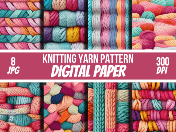 Knitting Yarn Digital Papers Patterns: A Creative Resource for Designers and Artists