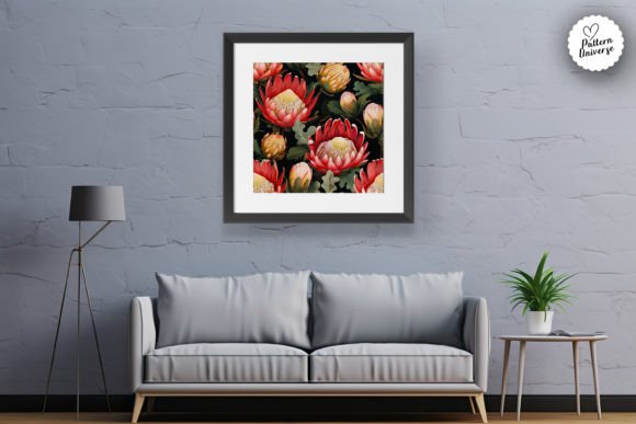 Protea Flowers Seamless Patterns: A Creative Resource for Every Project