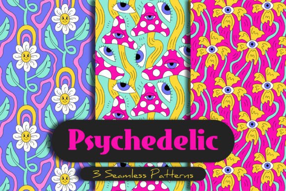 Psychedelic Seamless Patterns: A Trippy Y2K Revival for Modern Design