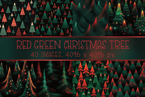 Red Green Christmas Tree Patterns