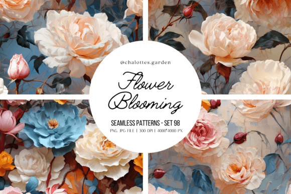 Rose Flowers Blooming 3D Patterns