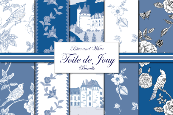 Toile Patterns Toile De Jouy Blue White