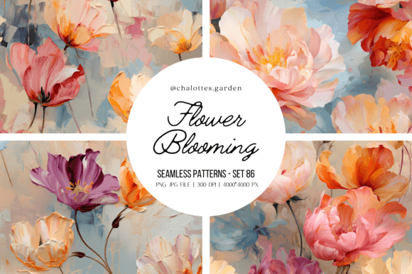 Tulip Flowers Blooming 3D Patterns