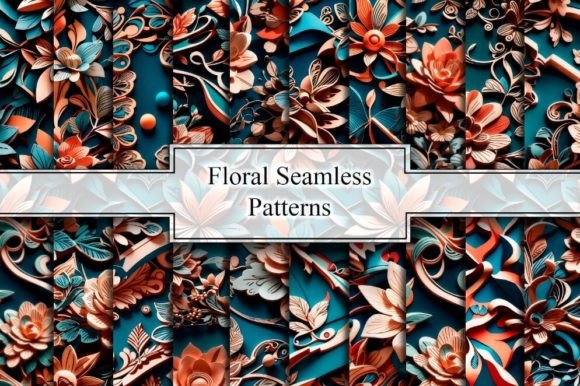 Volumetric Floral Seamless Patterns