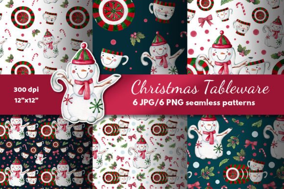 Watercolor Patterns Christmas Tableware: A Creative Guide for Designers and Enthusiasts
